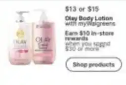 Walgreens Olay Body Lotion offer