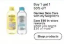 Walgreens Garnier Skin Care offer
