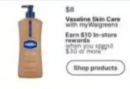 Walgreens Vaseline Skin Care with myWalgreens offer