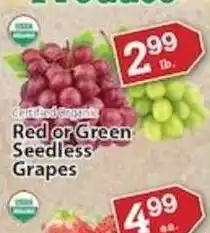Associated Red or Green Seedless Grapes offer