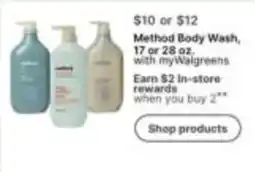 Walgreens Method Body Wash offer