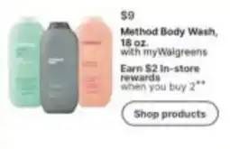 Walgreens Method Body Wash offer