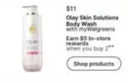 Walgreens Olay Skin Solutions Body Wash offer