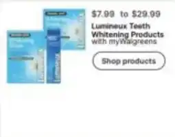 Walgreens Lumineux Teeth Whitening Products offer
