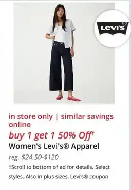 JC Penney Women's Levi's® Apparel offer