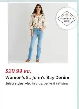 JC Penney Women's St. John's Bay Denim offer
