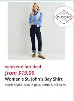 JC Penney Women's St. John's Bay Shirt offer