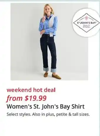 JC Penney Women's St. John's Bay Shirt offer