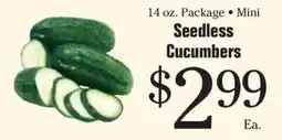 Morton Williams Mini Seedless Cucumbers offer