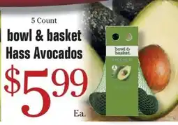 Morton Williams Bowl & Basket Hass Avocados offer