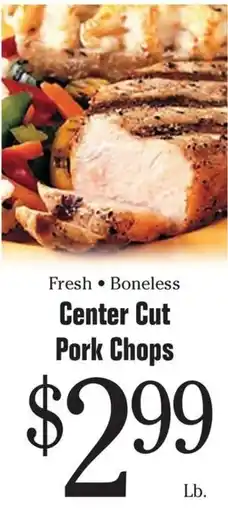 Morton Williams Fresh Boneless Center Cut Pork Chops offer