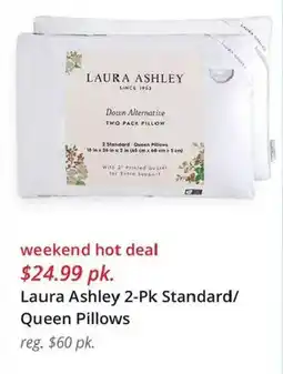JC Penney Laura Ashley 2-Pk Standard/Queen Pillows offer