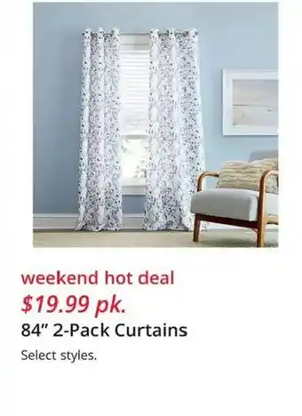 JC Penney 84" 2-Pack Curtains offer