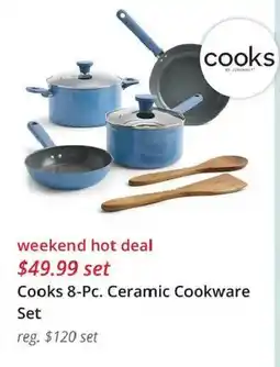 JC Penney Cooks 8-Pc. Ceramic Cookware Set offer