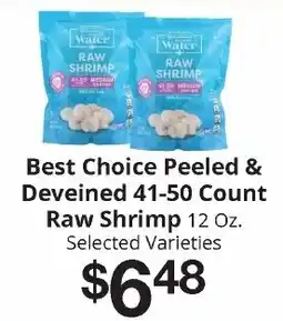 Hays Supermarket Best Choice Peeled & Deveined Raw Shrimp offer