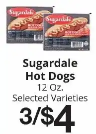 Hays Supermarket Sugardale hot dogs offer