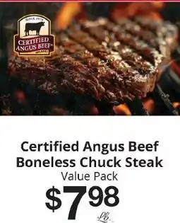 Hays Supermarket Certified Angus Beef Boneless Chuck Steak offer