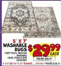 Ollie's Washable Rugs offer
