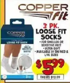 Ollie's Copper fit loose fit socks offer
