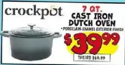 Ollie's Crockpot cast iron dutch oven offer