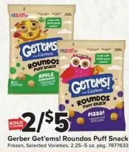 Giant Food Gerber Get'em! Roundos Puff Snack offer