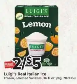 Giant Food Luigi's real italian ice offer