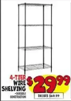 Ollie's 4-tier wire shelving offer