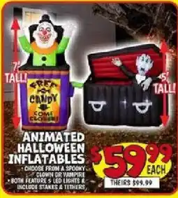 Ollie's animated halloween inflatables offer