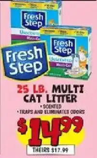 Ollie's Fresh Step multi cat litter offer