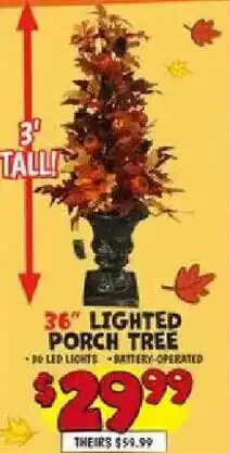 Ollie's 36" Lighted Porch Tree offer