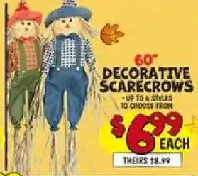 Ollie's Decorative Scarecrows offer