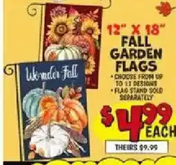 Ollie's Wonder Fall fall garden flags offer