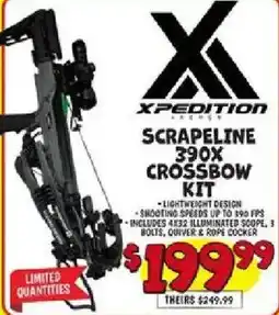 Ollie's Xpedition ScrapeLine 390x Crossbow Kit offer
