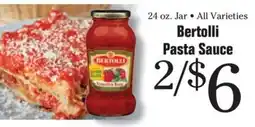 Morton Williams Bertolli pasta sauce offer