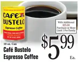Morton Williams Café Bustelo Espresso Coffee offer