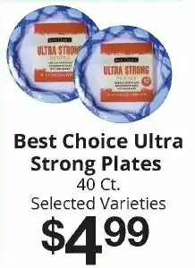 Hays Supermarket Best Choice Ultra Strong Plates offer