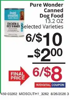 Hays Supermarket Pure Wonder Canned Dog Food offer
