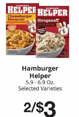 Hays Supermarket Hamburger Helper offer