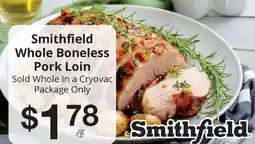 Hays Supermarket Smithfield whole boneless pork loin offer