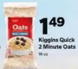 Save a Lot Kiggins quick 2 minute oats offer