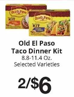 Hays Supermarket Old El Paso Taco Dinner Kit offer