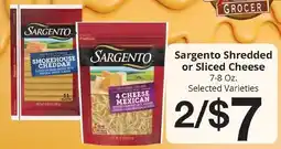 Hays Supermarket Sargento shredded or sliced cheese offer