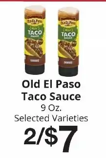 Hays Supermarket Old El Paso Taco Sauce offer