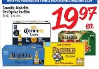 Coronita, Modelito, Dos Equis or Pacifico