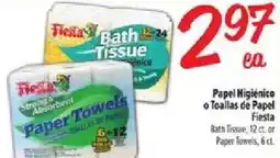 Fiesta Mart Fiesta bath tissue or paper towels offer