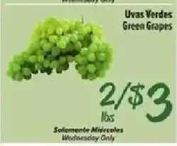 Fiesta Mart Uvas Verdes Green Grapes offer