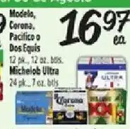 Fiesta Mart Modelo, Corona, Pacifico or Dos Equis offer