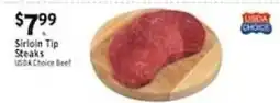 Associated Usda Choice Sirloin Tip Steaks offer