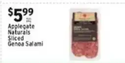 Associated Applegate Naturals Sliced Genoa Salami offer