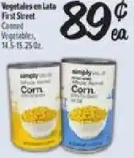 El Super Simply canned corn offer